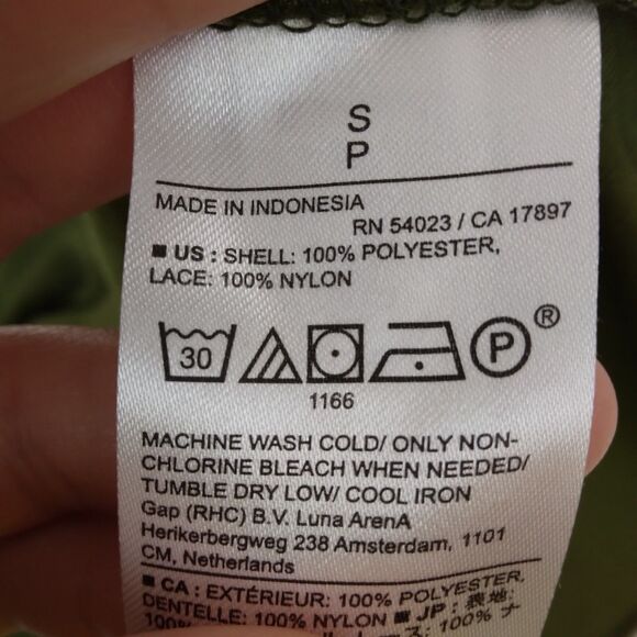 NWT Y2K Banana Republic Lace Hunter Green Camisole V-Neck Top Size S - Picture 5 of 5